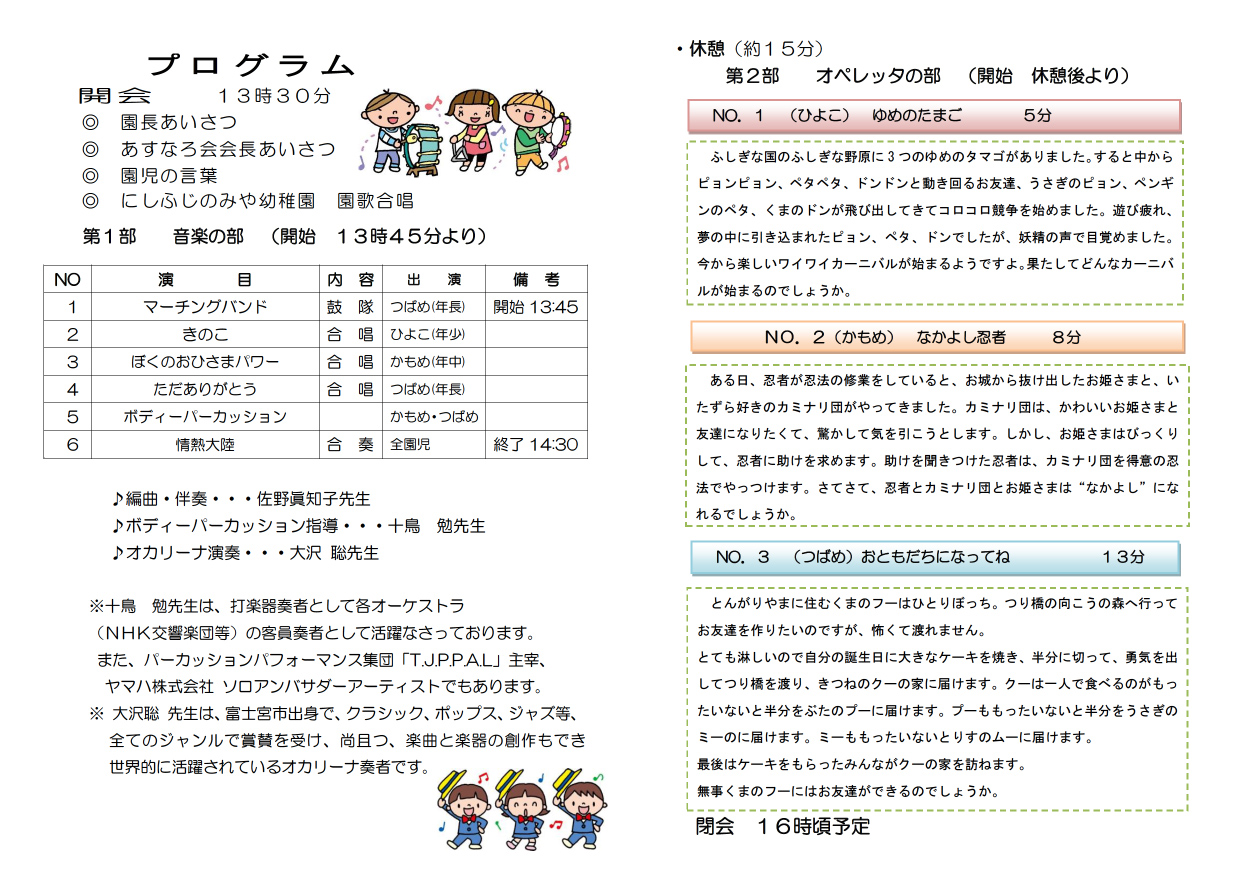 第６８回 にしふじのみや幼稚園発表会